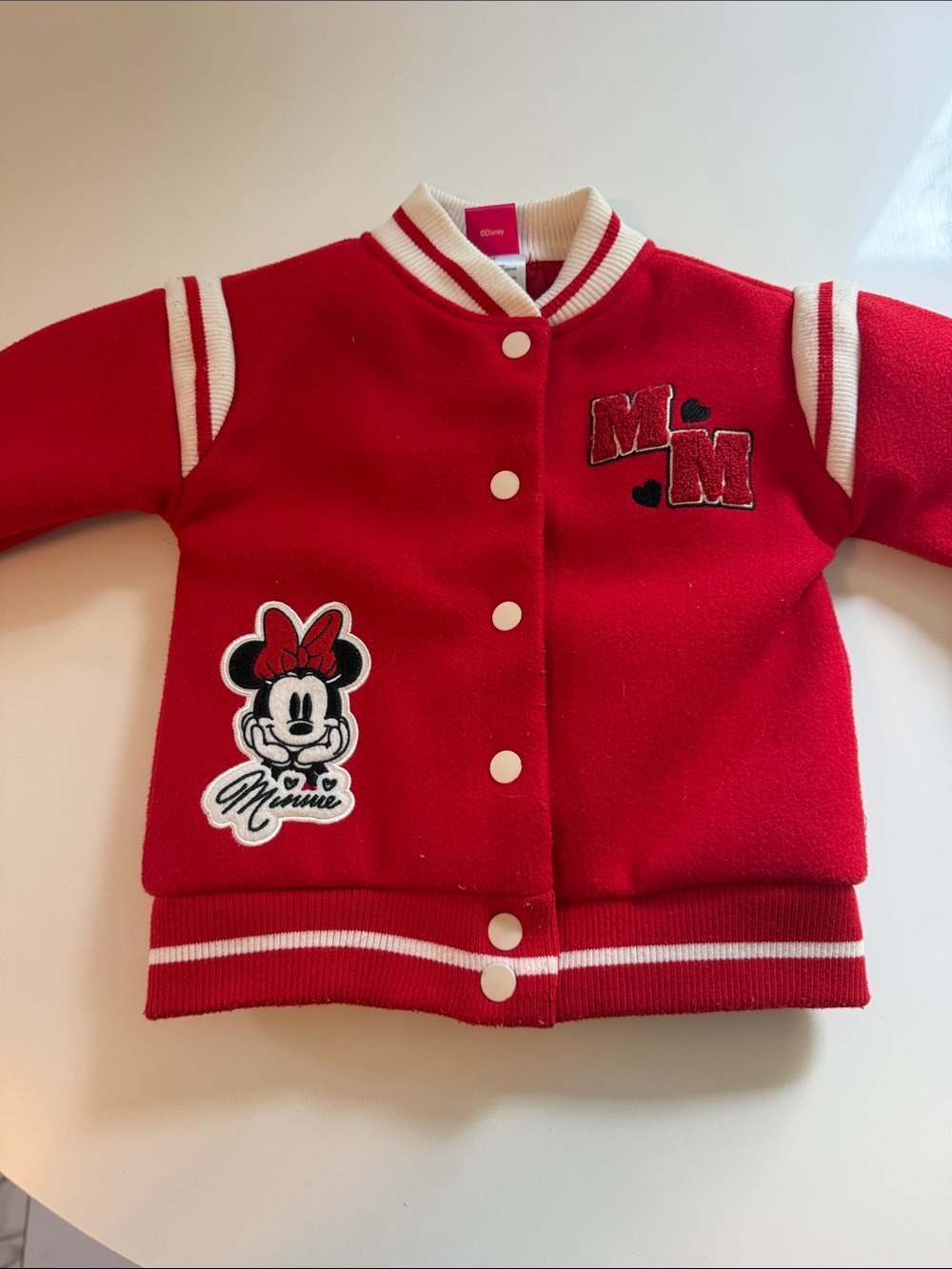 Disney Red and White Striped Collar Jacket - Girls